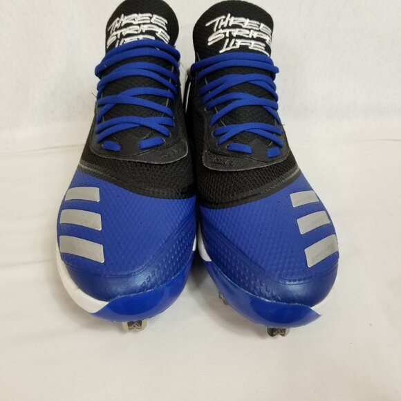NWT ADiDAS Icon V Boost Metal Cleat Baseball Shoes Blue Black Size 11.5 ~4390 - Picture 3 of 8